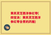 黄芪灵芝西洋参红枣(四宝汤：黄芪灵芝西洋参红枣合煮的药膳)
