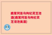 鹿茸何首乌枸杞灵芝泡酒(鹿茸何首乌枸杞灵芝浸泡美酒)