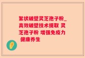 絮状破壁灵芝孢子粉_高效破壁技术提取 灵芝孢子粉 增强免疫力 健康养生