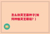 怎么放灵芝菌种子(如何种植灵芝蘑菇？)