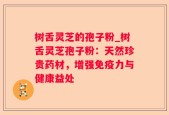 树舌灵芝的孢子粉_树舌灵芝孢子粉：天然珍贵药材，增强免疫力与健康益处