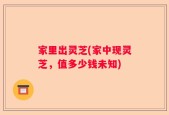 家里出灵芝(家中现灵芝，值多少钱未知)