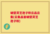 破壁灵芝孢子粉云品云集(云集品鉴破壁灵芝孢子粉)