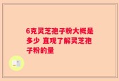 6克灵芝孢子粉大概是多少 直观了解灵芝孢子粉的量