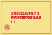 王维灵芝(王维在灵芝研究中取得突破性进展！)
