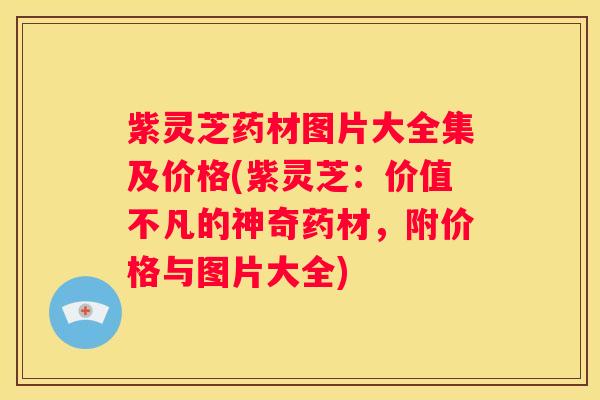 紫灵芝药材图片大全集及价格(紫灵芝：价值不凡的神奇药材，附价格与图片大全)
