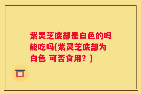 紫灵芝底部是白色的吗能吃吗(紫灵芝底部为白色 可否食用？)