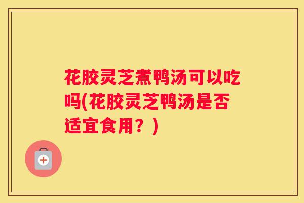 花胶灵芝煮鸭汤可以吃吗(花胶灵芝鸭汤是否适宜食用？)