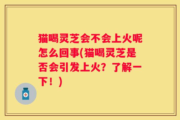 猫喝灵芝会不会上火呢怎么回事(猫喝灵芝是否会引发上火？了解一下！)