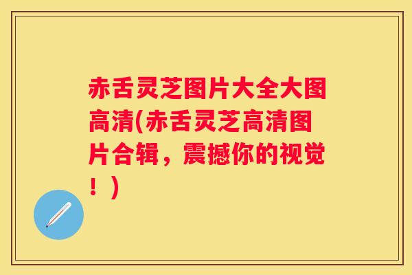 赤舌灵芝图片大全大图高清(赤舌灵芝高清图片合辑，震撼你的视觉！)