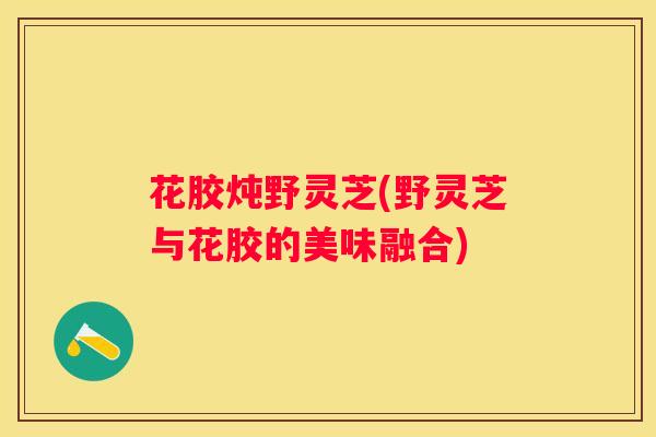 花胶炖野灵芝(野灵芝与花胶的美味融合)