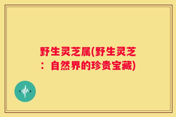 野生灵芝属(野生灵芝：自然界的珍贵宝藏)