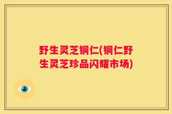 野生灵芝铜仁(铜仁野生灵芝珍品闪耀市场) 野生灵芝铜仁(铜仁野生灵芝珍品闪耀市场)