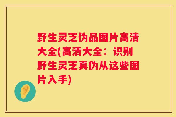 野生灵芝伪品图片高清大全(高清大全：识别野生灵芝真伪从这些图片入手)