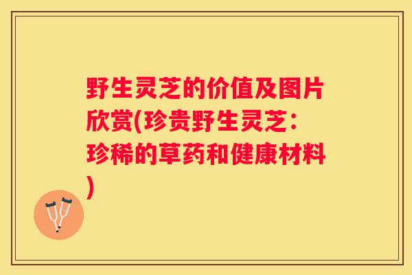 野生灵芝的价值及图片欣赏(珍贵野生灵芝：珍稀的草药和健康材料)