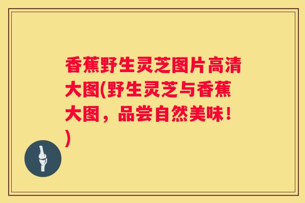 香蕉野生灵芝图片高清大图(野生灵芝与香蕉大图，品尝自然美味！)