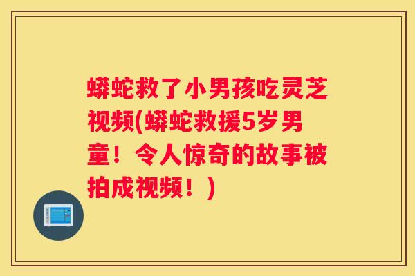蟒蛇救了小男孩吃灵芝视频(蟒蛇救援5岁男童！令人惊奇的故事被拍成视频！)
