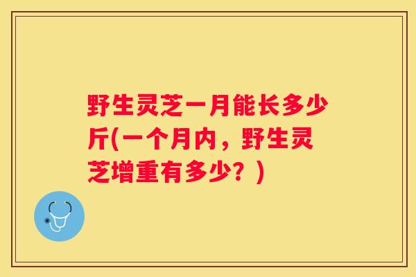 野生灵芝一月能长多少斤(一个月内，野生灵芝增重有多少？)