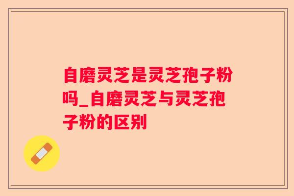 自磨灵芝是灵芝孢子粉吗_自磨灵芝与灵芝孢子粉的区别 自磨灵芝是灵芝孢子粉吗_自磨灵芝与灵芝孢子粉的区别