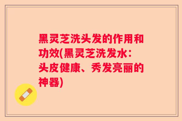 黑灵芝洗头发的作用和功效(黑灵芝洗发水:头皮健康、秀发亮丽的神器) 黑灵芝洗头发的作用和功效(黑灵芝洗发水:头皮健康、秀发亮丽的神器)