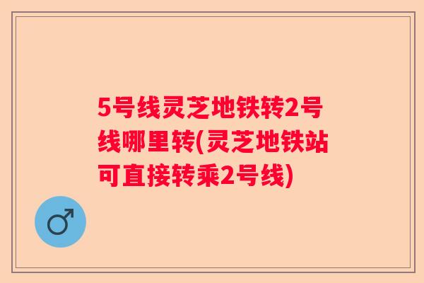 5号线灵芝地铁转2号线哪里转(灵芝地铁站可直接转乘2号线)