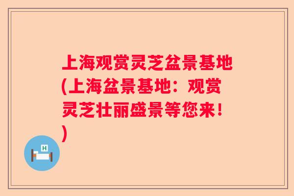 上海观赏灵芝盆景基地(上海盆景基地：观赏灵芝壮丽盛景等您来！)