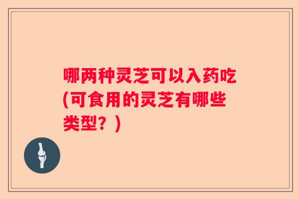 哪两种灵芝可以入药吃(可食用的灵芝有哪些类型？)