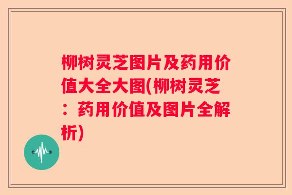 柳树灵芝图片及药用价值大全大图(柳树灵芝：药用价值及图片全解析)