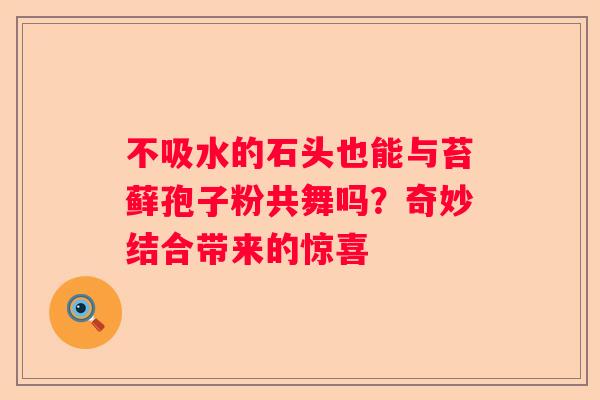 不吸水的石头也能与苔藓孢子粉共舞吗？奇妙结合带来的惊喜