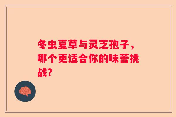 冬虫夏草与灵芝孢子，哪个更适合你的味蕾挑战？