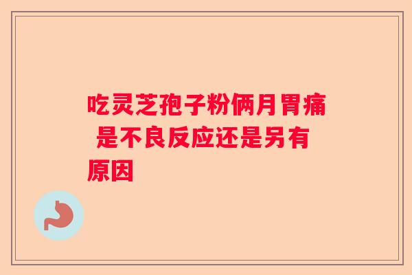 吃灵芝孢子粉俩月胃痛 是不良反应还是另有原因
