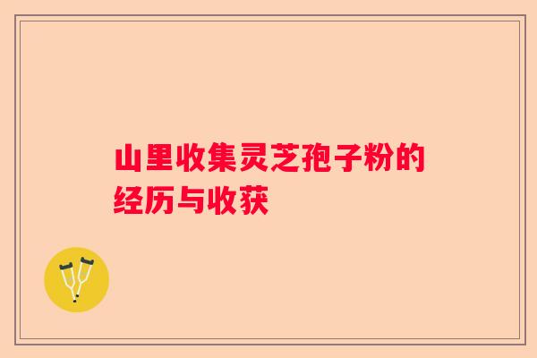 山里收集灵芝孢子粉的经历与收获